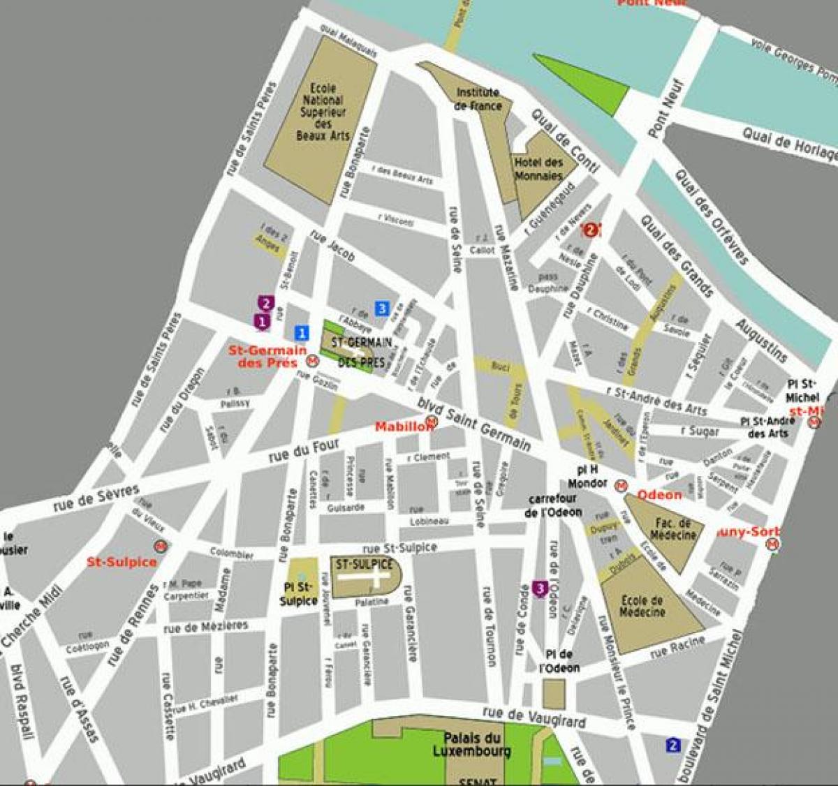 Kartta-Alueella Saint-Germain-des-Pres