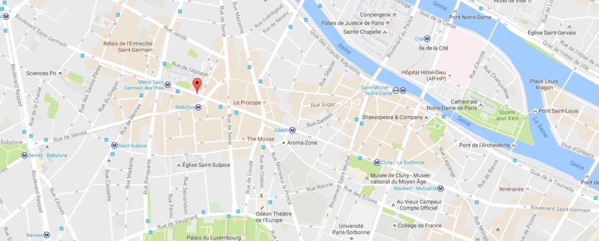 Kartta Boulevard Saint-Germain