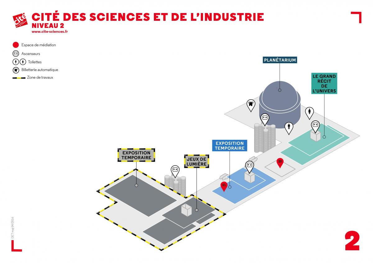 Kartta Cité des Sciences et de l ' Industrie Taso 2