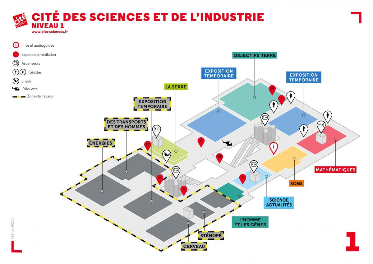 Kartta Cité des Sciences et de l ' Industrie Taso 1