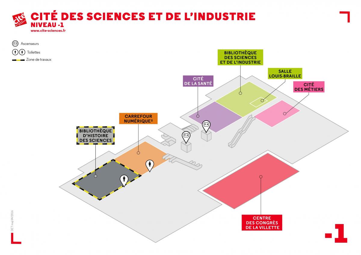 Kartta Cité des Sciences et de l ' Industrie Tasolla -1