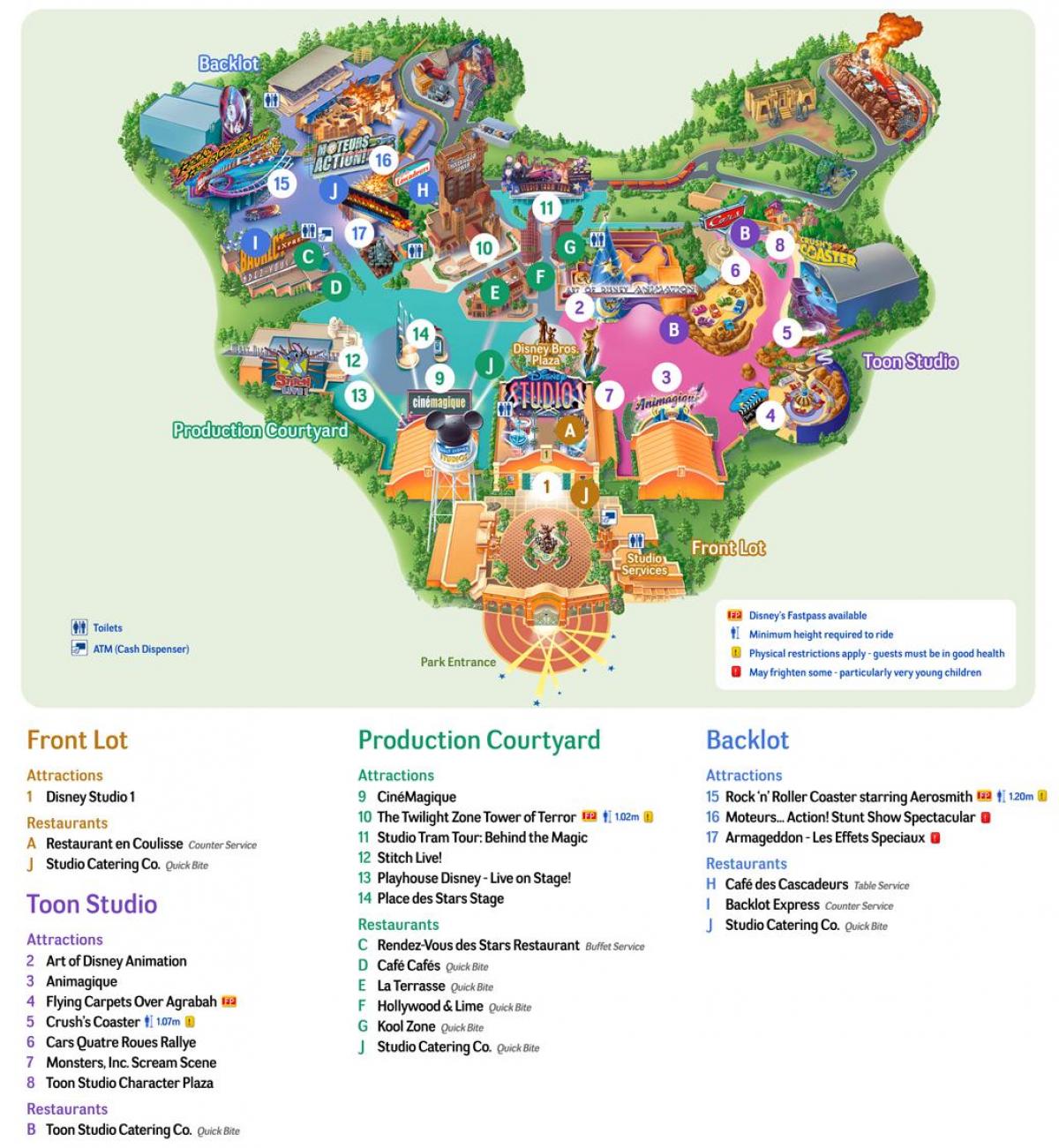 Kartta Disney Studios