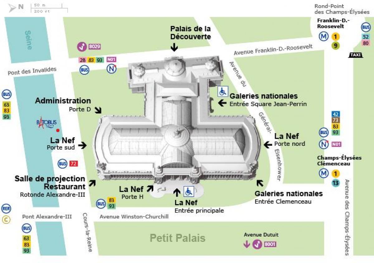 Kartta Grand Palais