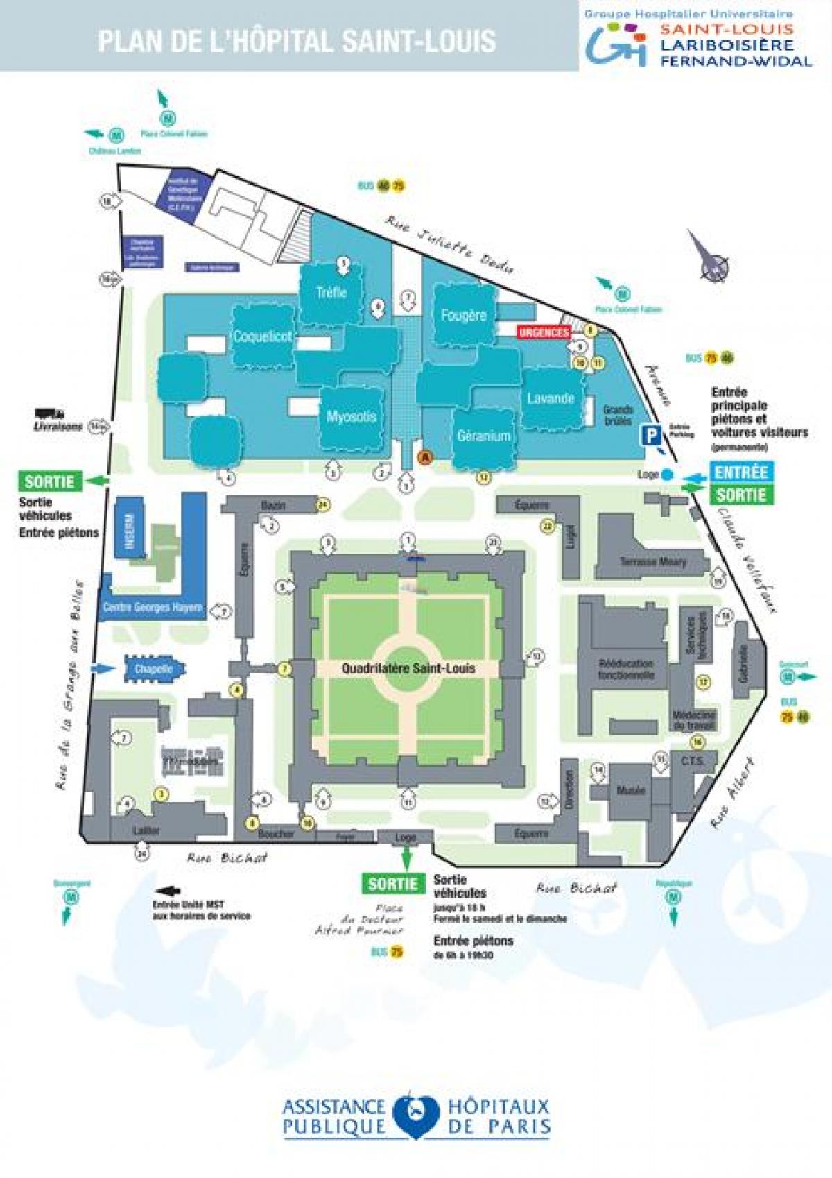 Kartta Saint-Louis sairaala