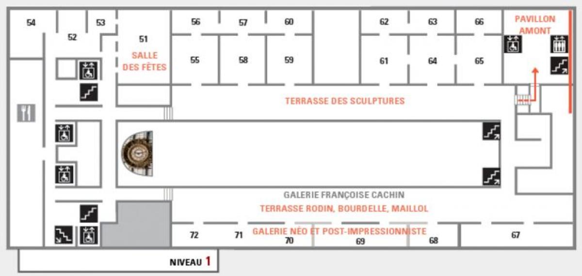Kartta Musée d ' Orsay Taso 2