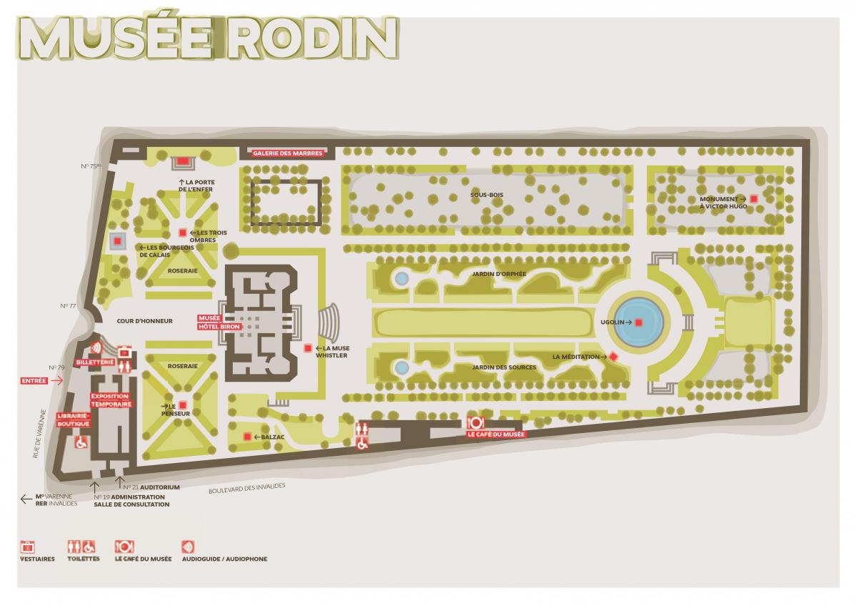 Kartta Musée Rodin