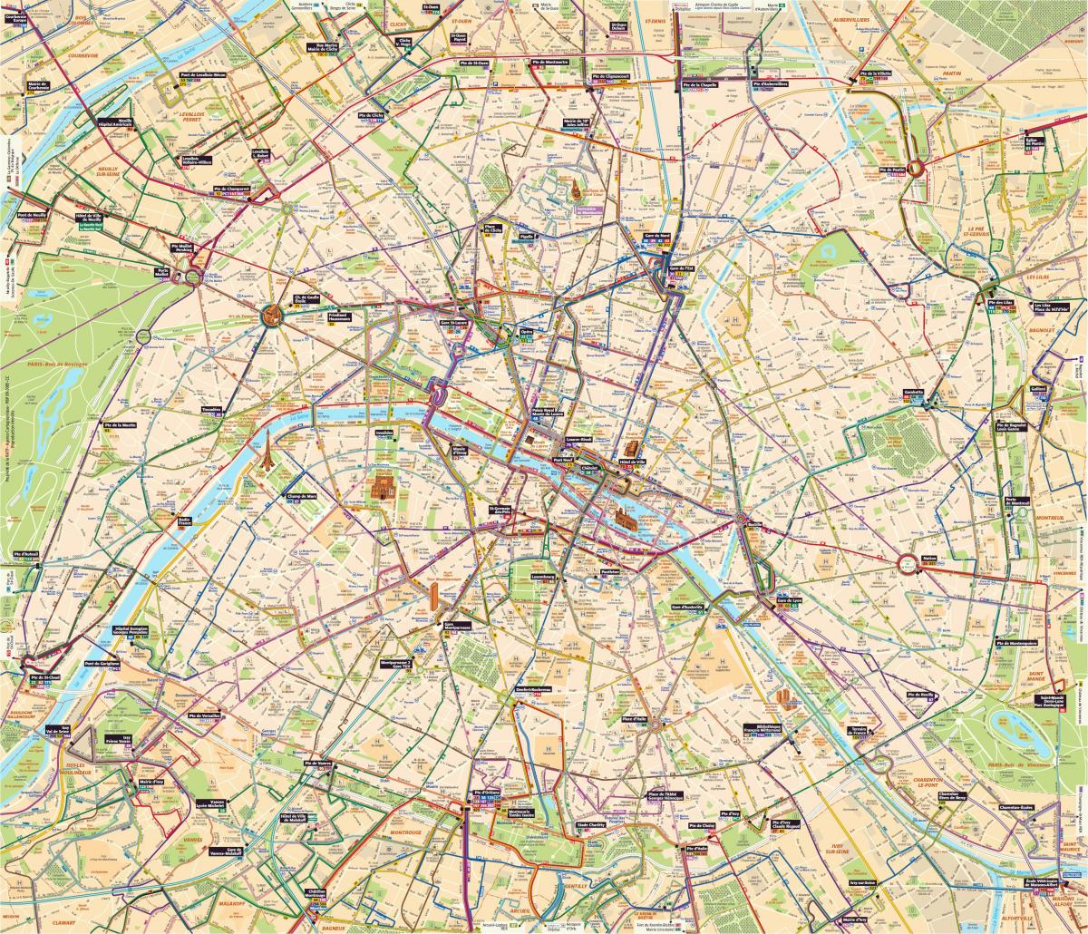 Pariisin kartta linja