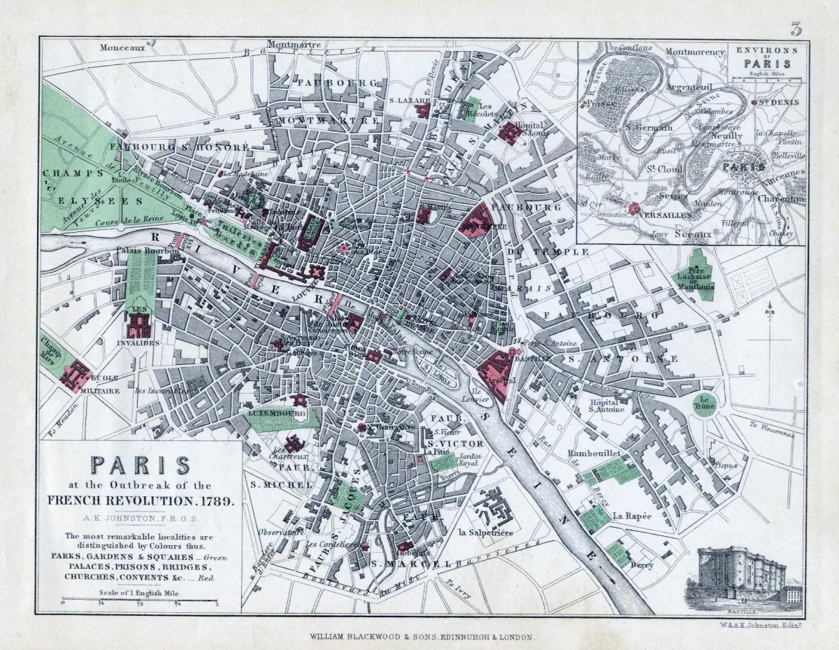 Pariisin kartta 1789