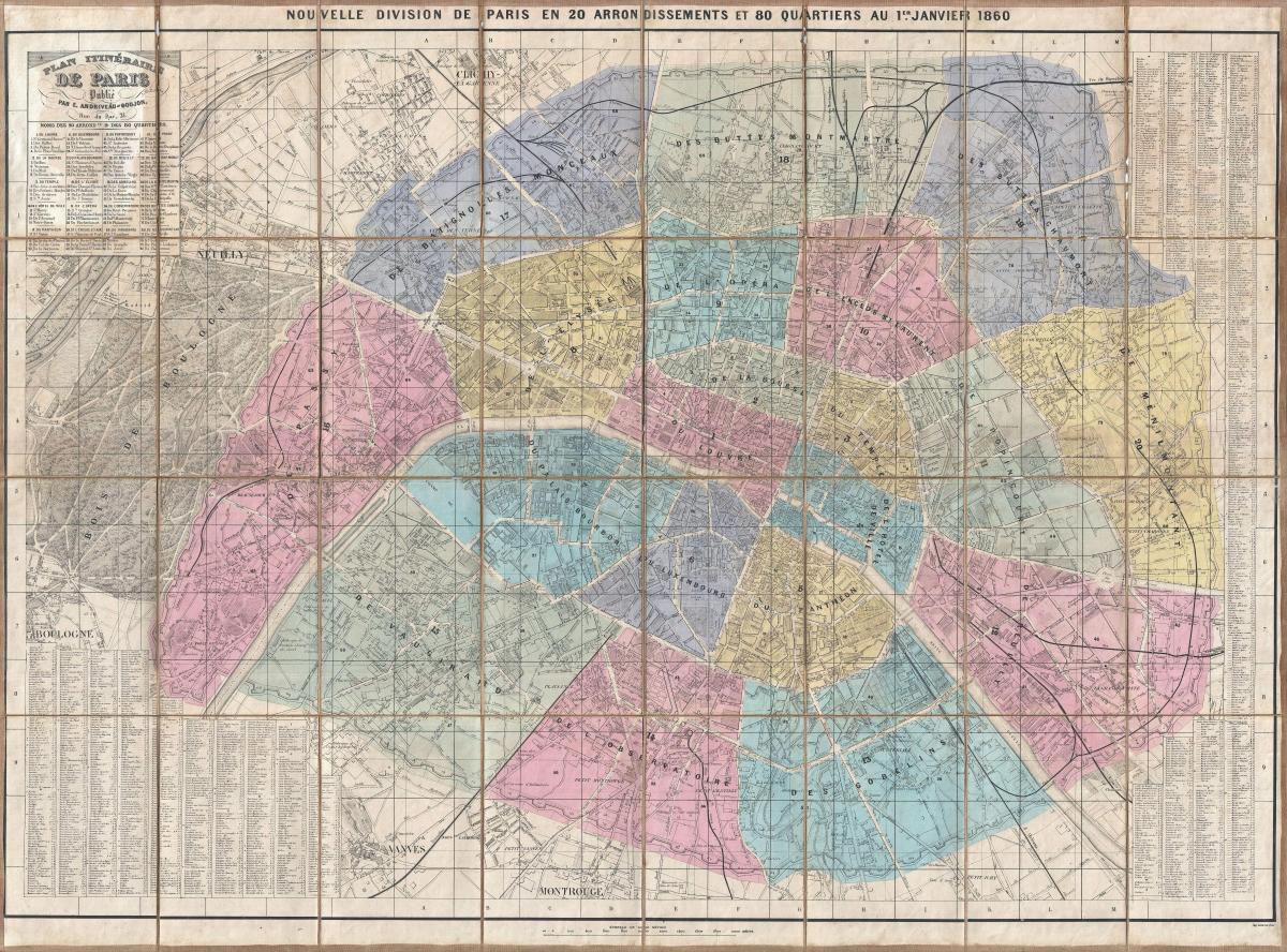 Pariisin kartta 1860