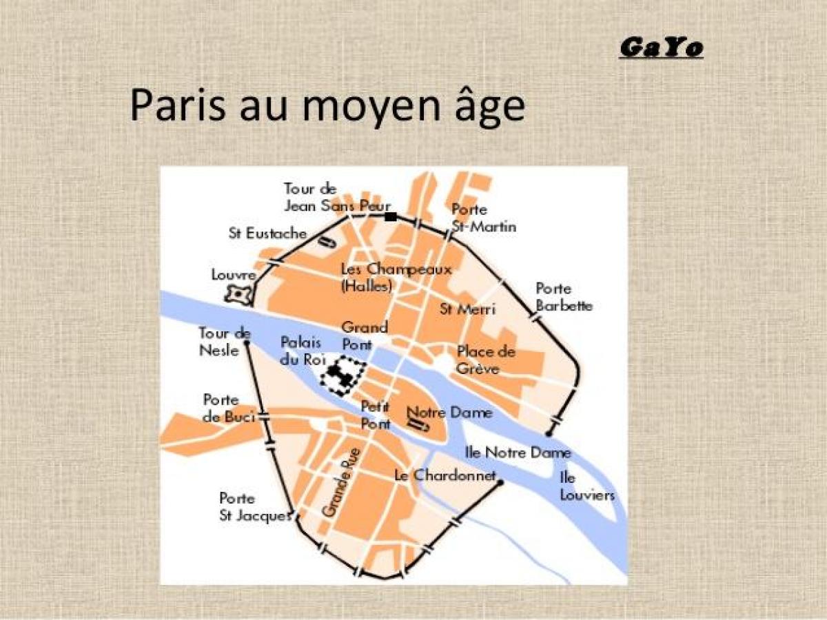 Pariisin kartta Keskiajalla