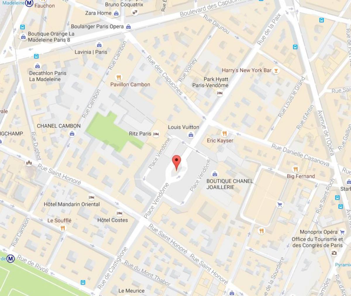 Kartta Place Vendôme