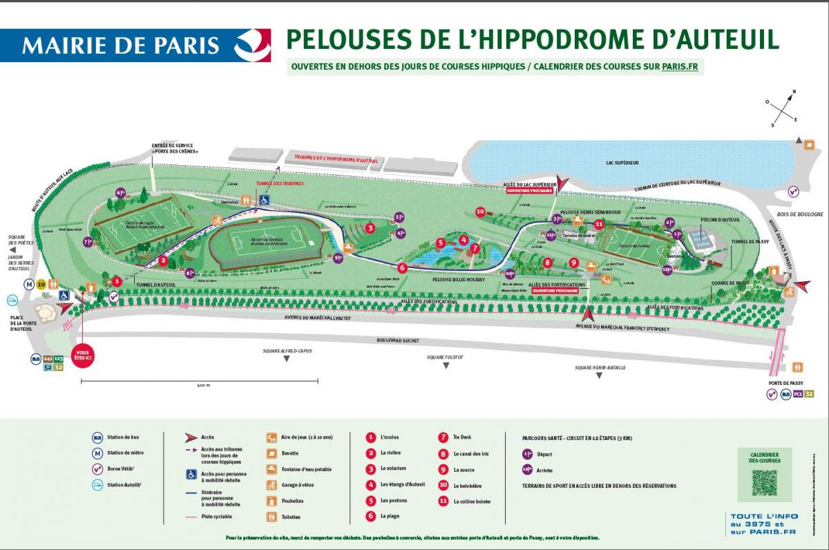 Kartta Auteuil Hippodrome