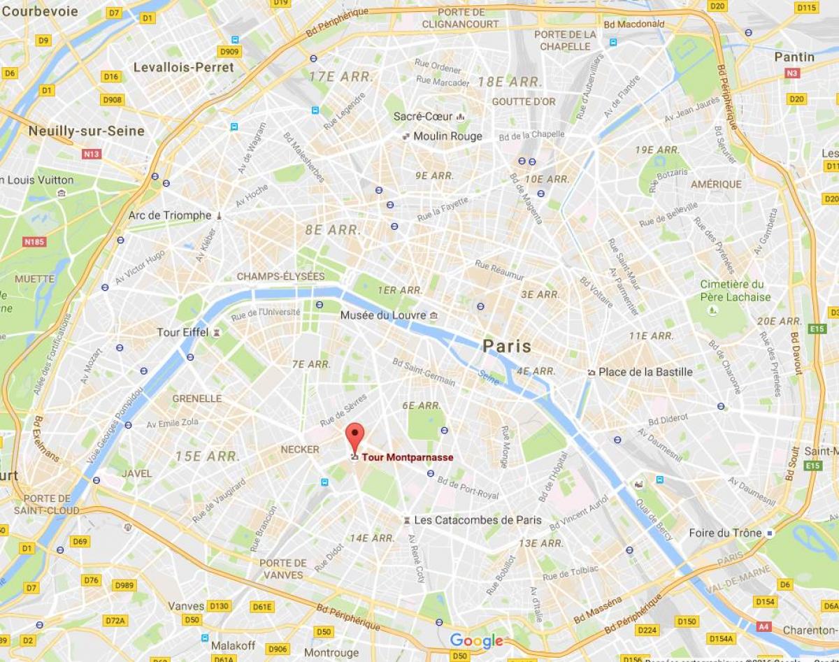 Kartta Tour Montparnasse