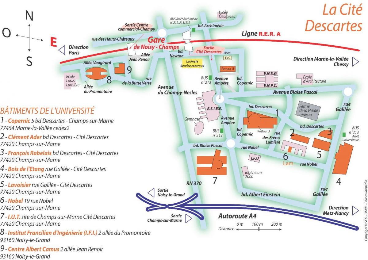 Kartta Univesity Paris Descartes