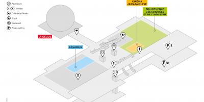 Kartta Cité des Sciences et de l ' Industrie Tasolla -2
