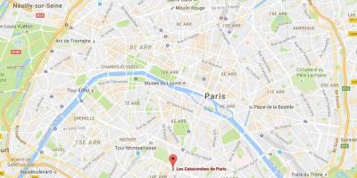 Kartta Pariisin Katakombit