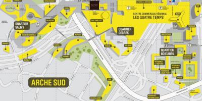 Kartta La Défense Etelä Arche