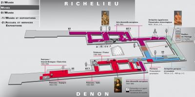 Kartta Louvre-Museo Taso 1
