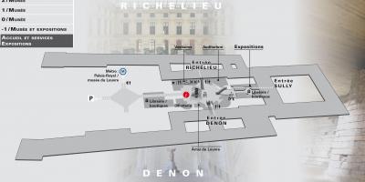 Kartta Louvre-Museo Tasolla -2