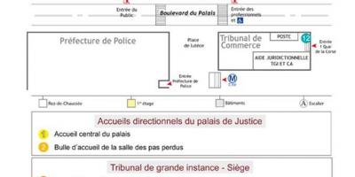 Kartta Palais de Justice Pariisi