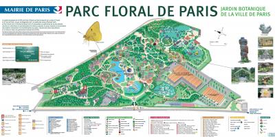 Kartta löytyy muun muassa Parc floral de Paris