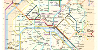 Kartta Pariisin metro
