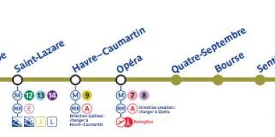 Kartta Pariisin metro linja 3