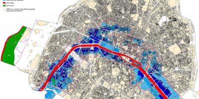 Pariisin kartta tulva