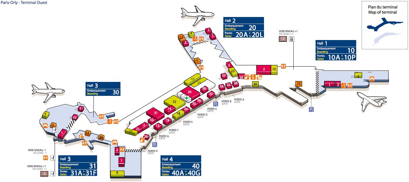 Länsi-Orly airport kartta - Kartta Länsi-Orly airport (Ranska)