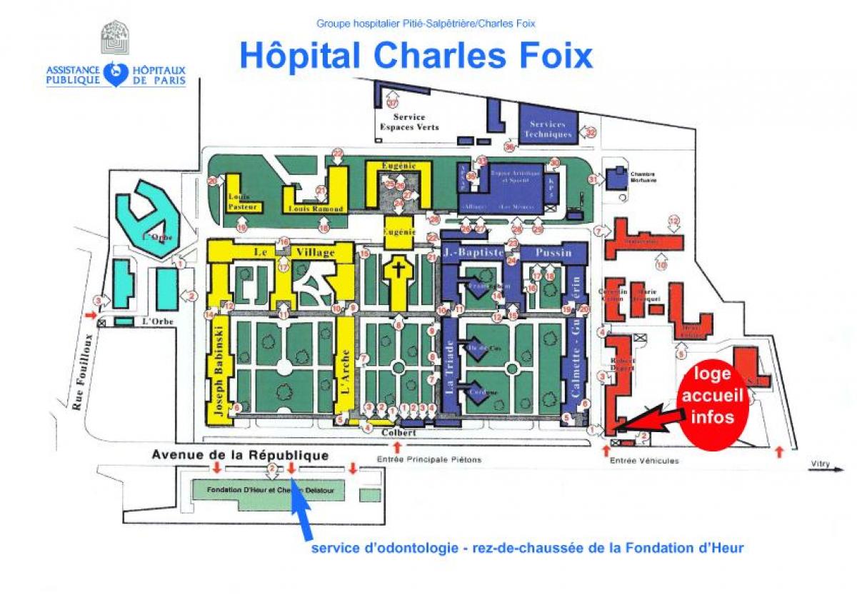 Kartta Charles-sairaala Foix