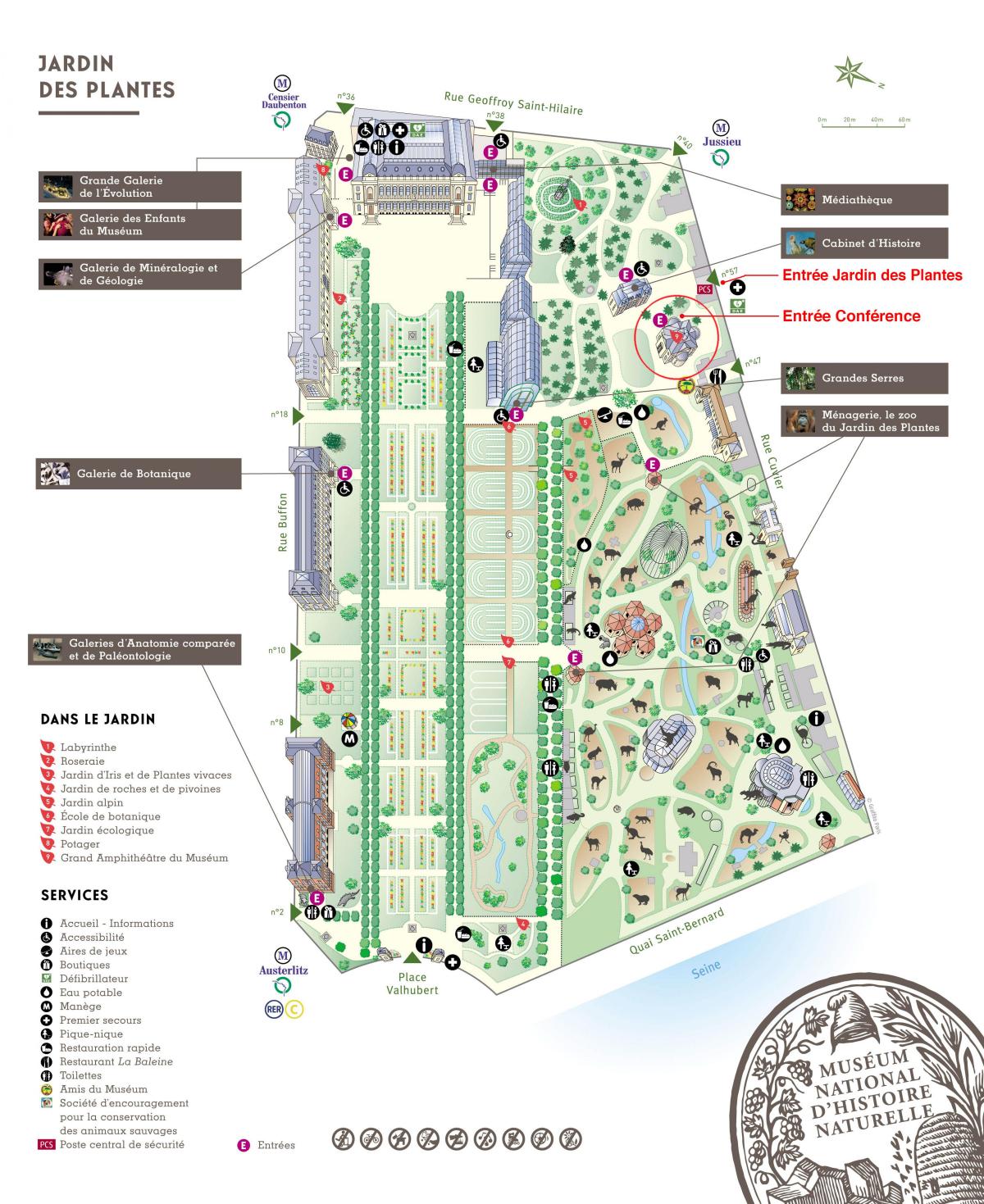 Kartta Jardin des Plantes