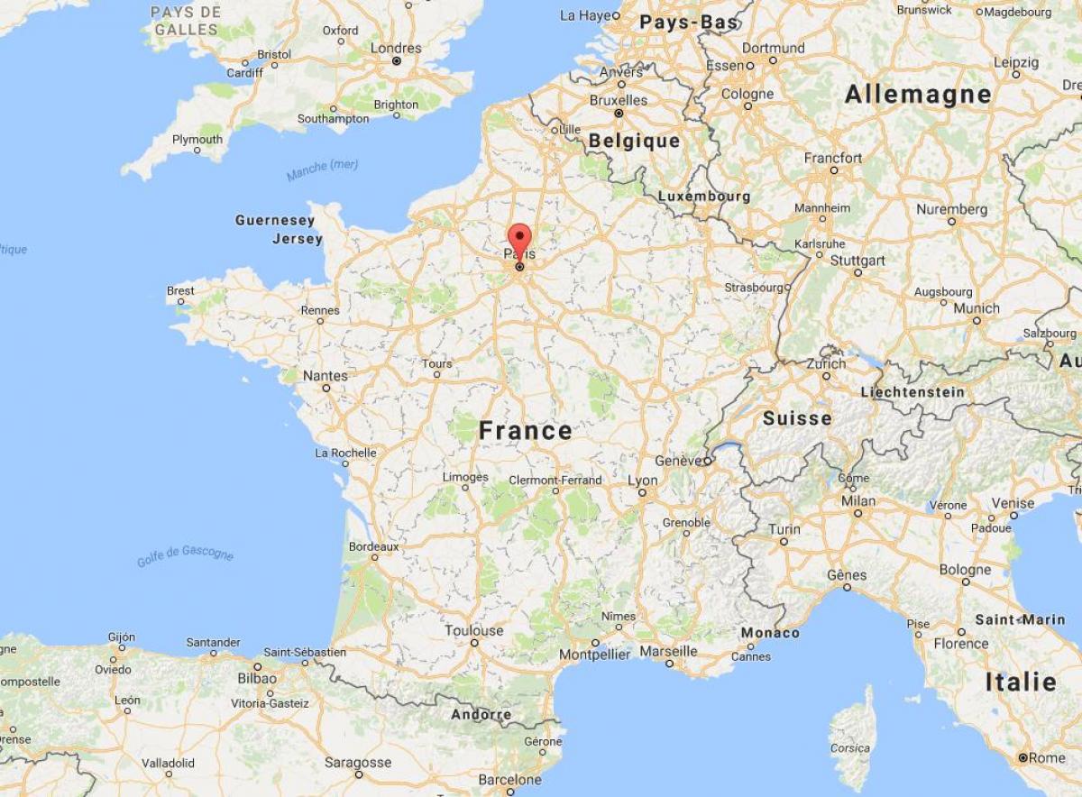 Pariisi, Ranska kartta kartta - Kartta pariisi Ranska kartta (Ranska)