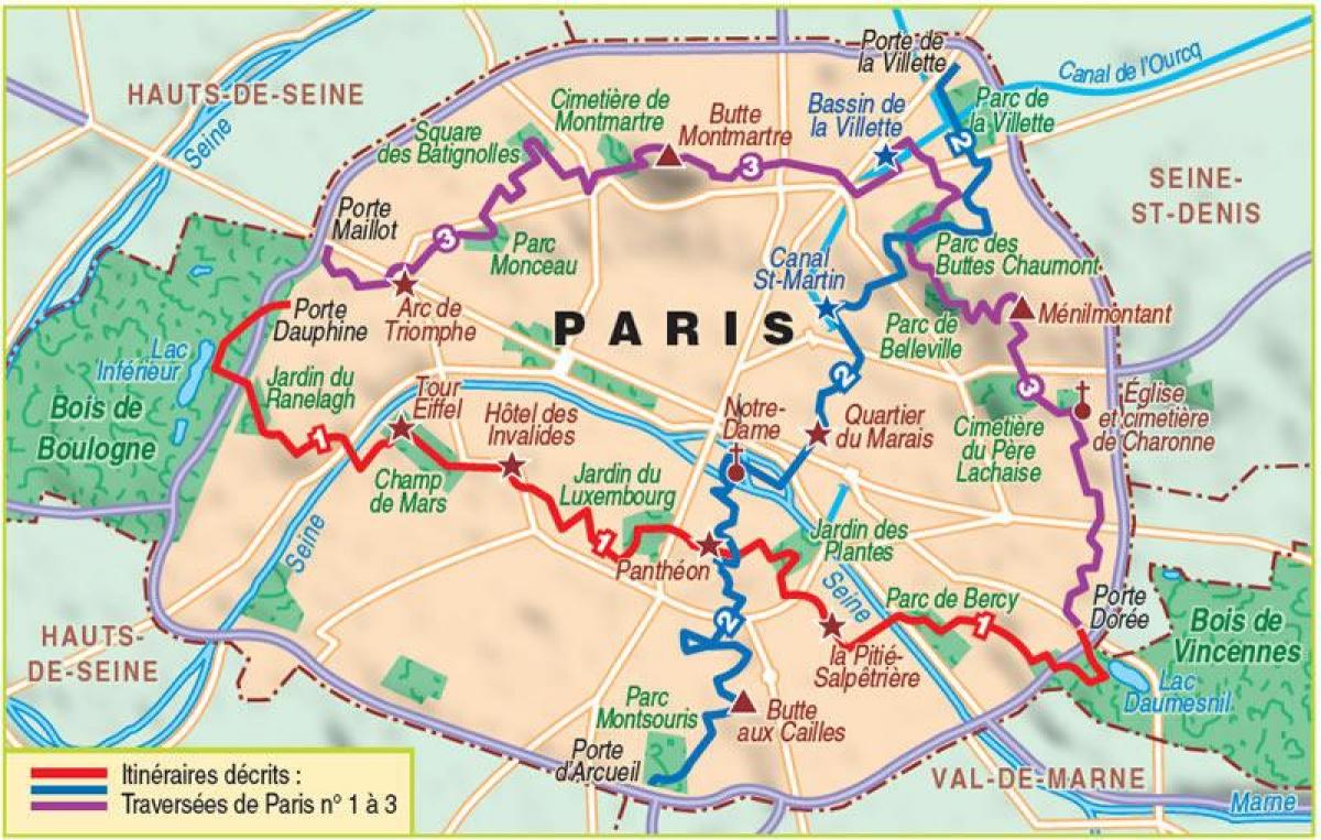 Pariisin kartta patikointi