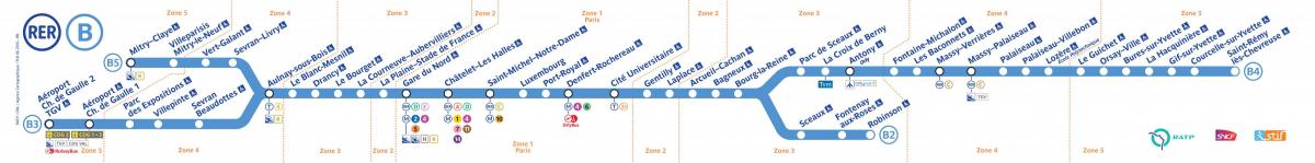 Kartta RER B