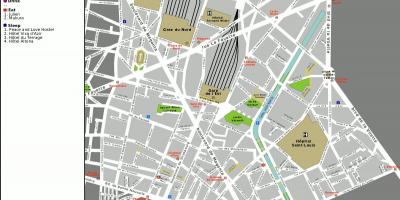 Kartta 10. kaupunginosassa Pariisin