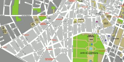 Kartta 6. kaupunginosassa Pariisin