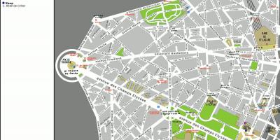 Kartta 8. kaupunginosassa Pariisin