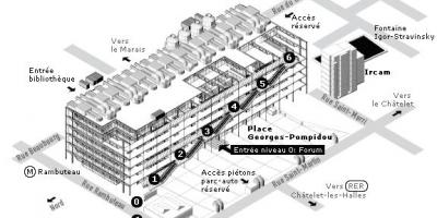 Kartta Pompidou-Keskus